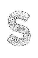 Alfabet mandala kleurplaat 19